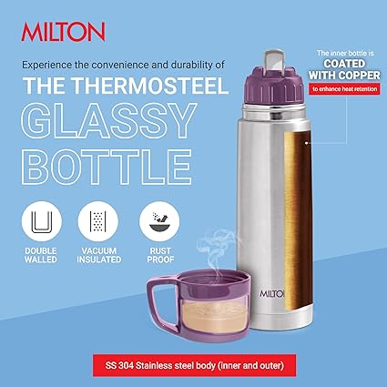 Milton glassy 750 thermosteel vacuum insulated flask Image 2