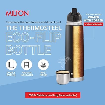 Milton eco flip 1000 thermosteel vacuum insulated bottle  Image 3